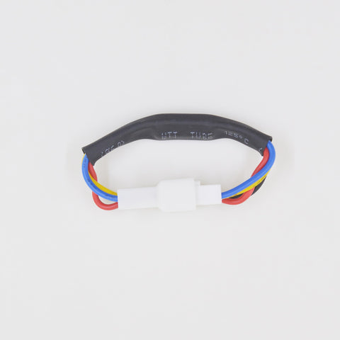 Two Pack 4 Pin PWM Fan Speed Reduction Cable For Quiet Cooling with multicolored wires and white connector