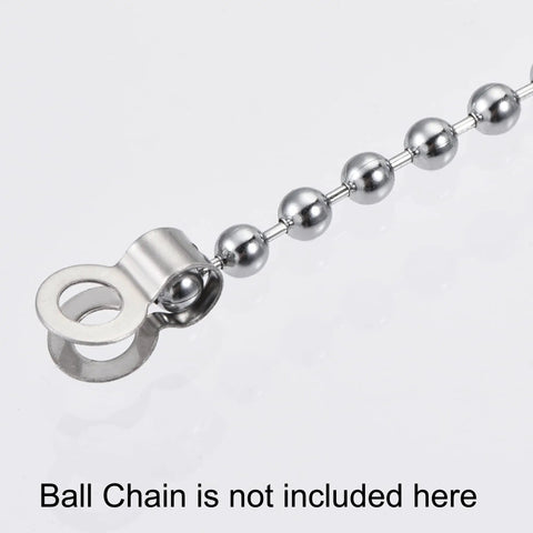 8mm Ball Chain Connector Double Ring Style Link Stainless Steel Loop Connection Pack Of 10 Durable Bead Chain Connectors For Jewelry And Keychain Projects Rust Resistant Polished Finish on 8mm ball chain