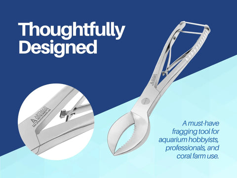 7.5 Inch Crescent Style Coral Cutters Heavy Duty Pro Grade Medical Grade Stainless Steel Fragging Tool For Reef And Marine Aquariums