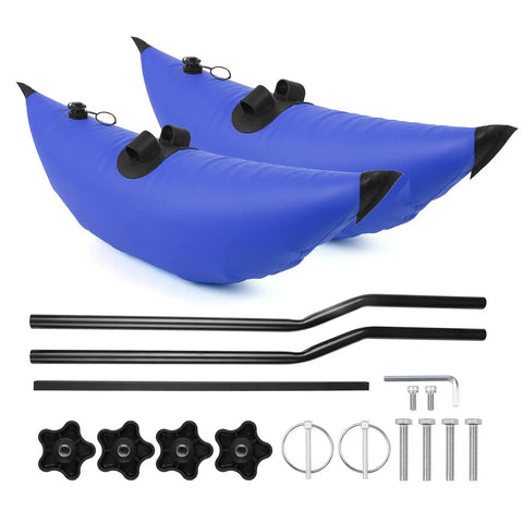 Inflatable Kayak Outriggers Two Piece Stabilization System With Foldable Sidekick Arms Durable PVC Floats for stability kit