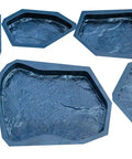 Six Piece Concrete Molds Set For Flagstone Pavement Stones DIY Kit ABS Plastic Molds For Garden Walkways And Patio Pavers