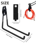 Dimensions of 4 Pack Garage Hooks Wall Mount Storage Hangers with 2 Extension Cord Straps, heavy-duty seven point five inch utility organizer.