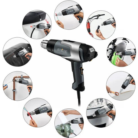 HL 2020 E Pro Grade Heat Gun With LCD Display 1600 W Hot Air Tool for diverse applications including welding and tinting