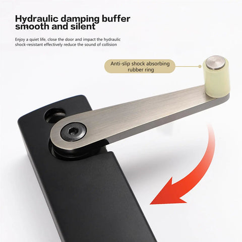 Heavy Duty Soft Close Damper For Barn Doors Runs Slick And Steady With Zero Slamming Nonsense showing hydraulic damping buffer with anti-slip ring.