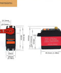 Dimensions of Two Pack 20Kg Digital Servo Motor Beefy Torque Full Metal Gear Waterproof for RC Model DIY DS3218MG