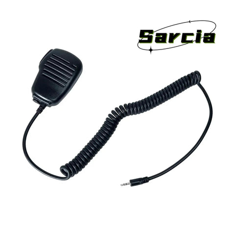 Remote Shoulder Speaker Microphone With PTT 1 Pin 2.5mm Handheld Mic For Two Way Radios - Clear Audio And Noise Resistant, Coiled Cable