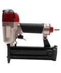 18 Gauge Pneumatic Upholstery Stapler F50 Air Powered Nail Gun side view with ergonomic handle for furniture projects