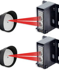 Retro Reflective Photoelectric Beam Sensor Kit With 45ft Sensing Range And IP66 Weatherproof Construction, Pack of 2 with reflectors