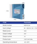 MDR-20-24 24VDC DIN Rail Power Supply 1A 20W, blue plastic module, 3.93 x 3.54 x 0.88 in