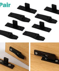 Push In Panel Clips For Kitchen Plinths And Cabinet Mounting Quick Release Fasteners With Concealed Fixing in black ABS plastic