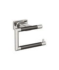 Polished Nickel And Gunmetal Single Post Toilet Paper Holder For Mega Rolls, Five Point Seven Eight Inch Length, Esquire Bath Hardware