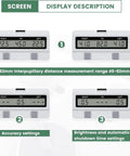Next-Level Pupillometer With Adjustable Nose Pad And Brightness Control Pro-Grade Pupil Distance Meter display and settings