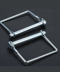 Three Eighths Inch Trailer Hitch Pin Two Pack, Heavy Duty Carbon Steel Zinc Plated And Rust Resistant, flat lay