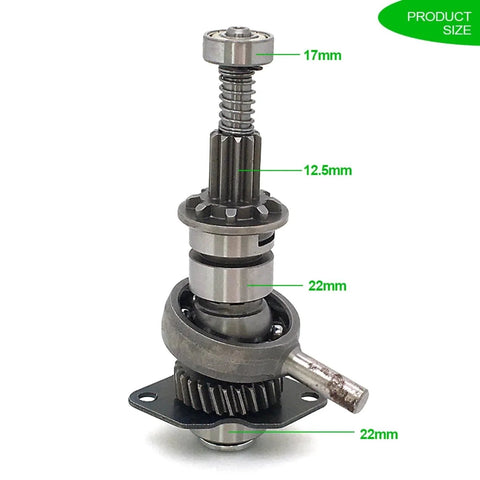 Transmission shaft gear and swash bearing clutch assembly; front view, metal power tool part for HR2470 rotary hammer.