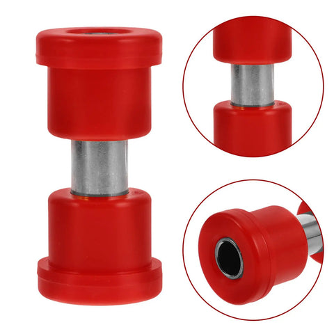 Eight Piece Golf Cart Bushing Kit For Leaf Springs Front And Rear Suspension Compatibility Red Rubber And Plastic Material