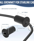Two Pack Three Quarters Inch Wall Grommet For Cables And Pass Through Silicone Wall Bushing For Starlink Ethernet Cable Routing