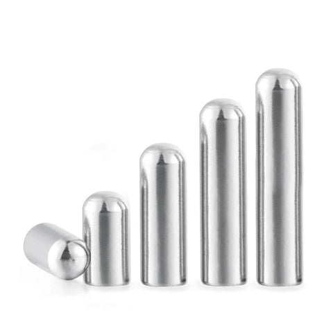 Heavy Duty Stainless Steel Round Head Cylindrical Dowel Pins Set, 304 Grade Locating Pins in Metric Sizes From M0.8 to M6