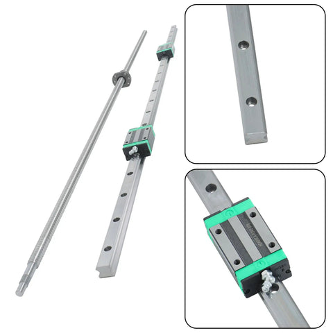 Built Tough 2 Pack 1200mm HGR20 Linear Guide Rails And 1200mm SFU1605 Ball Screw Drive With BF12 BK12 Blocks and DSG16H Nut