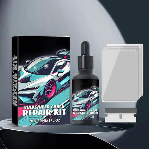 All Purpose Windshield Crack Repair Kit for Chips and Cracks, Easy Liquid Repair for Auto Glass, Quick Fix for Windshields, Windows, and Mirrors, Restores Clarity and Prevents Crack Spread for All Crack Types