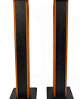 36 Inch Bookshelf Speaker Stands With 60 Lbs Capacity, Premium Wood Construction, Sand Fillable Base, Isolation Pads And Spikes