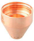 Noteflora Plasma Shield 220993 Brass Consumable Fit For Pmx 105 Machine, detailed view of cone-shaped brass shield for welding.