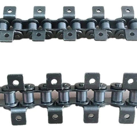 1.5m Length 08B Standard Double Curved Plate Conveyor Drive Chain With Single Hole And K2 Attachment, heavy duty steel
