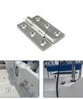 4 Pack 120 Mm 304 Stainless Steel Hinges Featuring A Kickass Mirror Polish Finish For Marine Boat Hardware, side view of hinge.
