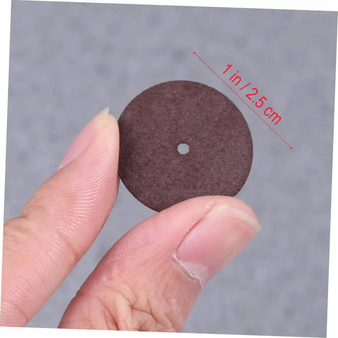 Close-up of 1-inch disc from 36 Piece Heavy Duty Cutting Wheels And Grinding Discs For Cutters Metal Cut Off Set.