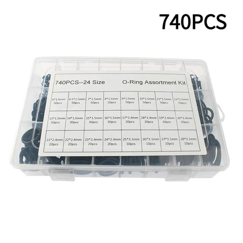 All In One O Ring Seal Kit 1480 Piece Nitrile Rubber High Pressure O Rings Set Sealing Assortment Two Pack 740 Pcs Each