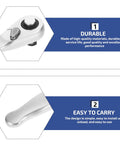 Quarter Inch Ratchet Socket Wrench With Quick Grip For Easy Bolt Fastening And Smooth Auto Repair Work; close-up of the durable end and handle.
