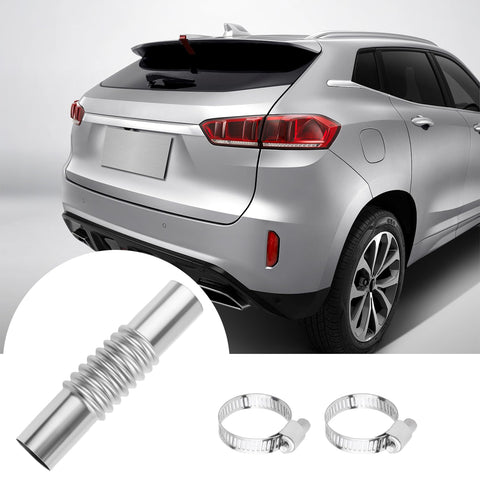 Durable Stainless Steel Exhaust Connector Kit With Elbow And Straight Pipe, Flexible Exhaust Flex Pipe For Diesel Heater, Universal Fit