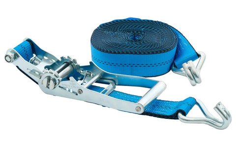 Heavy Duty Ratchet Straps 2 Inch By 30 Feet 10 Pack With Wire Hooks Blue Tie Downs 10,000 Lb Break Strength