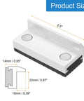 2.5 Inch Aluminum Vise Jaws With Magnetic Flat Rubber Pads Heavy Duty Vise Protectors product size diagram