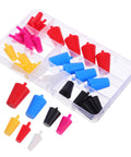 Versatile 35-Piece High-Temp Silicone Tapered Plug Set That Slips Into Holes Easy For Seal Paint Coating And Automotive Spray Jobs Without Dripping Mess Up With Flexible Heat Resistant Sealing Plugs, assorted colors in storage case