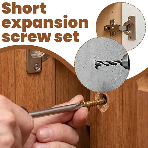 Heavy Duty 6x14mm Metal Wall Anchors Kit 100 Pcs For Drywall Wood Ceramic Tile And Gypsum Board Serrated Expansion Anchors That Lock Tight And Prevent Slippage For Cabinet Hinge Repair And Quick Secure Mounts installed in a cabinet hole