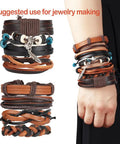Real Deal 3mm Flat Genuine Leather Braiding String In Dark Espresso Brown Five Yards Long shown as bracelets for jewelry making.