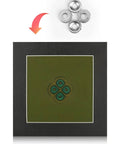 Color Changing Magnetic Field Viewing Film For 4 By 4 Inches Magnetic Flux Display, showing magnet patterns on olive finish film.