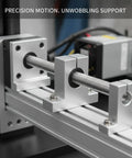 Rock Solid Aluminum Shaft Support Block And Bearing Housing With Precision Mounting Pad for CNC routers, featuring a silver finish.