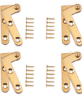 360 Degree Rotatable Copper Pivot Hinges For Cabinets And Doors Antique L Shape Hidden Hinges Durable Copper Alloy 4 Pack