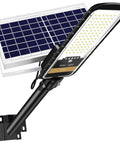 Solar Street Light Outdoor Flood Light With 16000 Lm IP67 Waterproof Finish Heavy Duty Remote Control And Mounting Bracket Dusk To Dawn