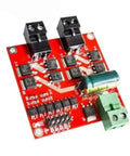 Dual DC Motor Driver Module XY 160D 160W 7A L298 H Bridge For PWM Controllers Six Point Five Volts To 27 Volts Power Range Ideal For RC Cars And Automation Projects Great For Robotics Automation RC Hobbyists And DIY Makers, red PCB module with terminal blocks