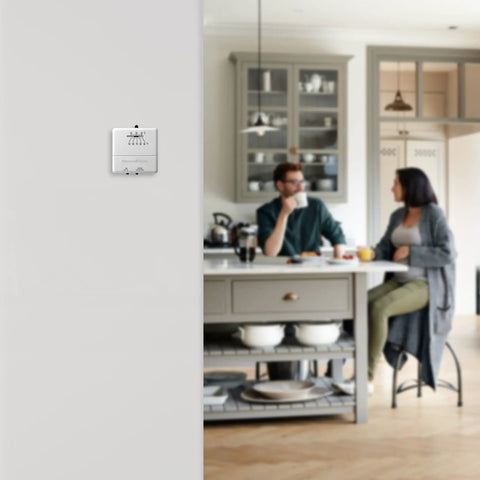 Budget-Friendly Manual Thermostat For Home Heating And Cooling Non-Programmable Beige Energy-Saving Easy-To-Use on wall