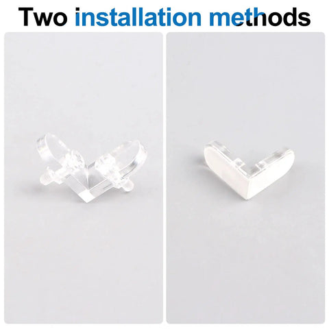Clear Acrylic L Shaped Corner Brackets 20 Pack For Diy Shelf Setup And Furniture Corner Joint 90 Degree Right Angle Braces installation options