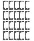 Outlet Spacers and Wall Plate Shims 20 Piece Iron Set for Fixing Wobbly Receptacles in Home and Office Black Finish Easy Install