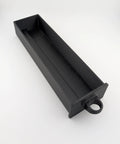 Table Saw Fence Drawer For Biesemeyer Style Rails Left Side Securely Holds Fence Rail Remotes And Accessories shown in black.
