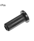 Four Pack Flanged Sleeve Bearings Nylon Bushings For Shaft 6mm Bore 10mm OD 28.5mm Length Self Lubricating Black With Good Load Capacity