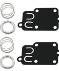 Carburetor Diaphragm Gasket Kit For 270026 272538 272538S 272637 4157 4168 5021 5021A 5021B 5021C 5021D 5021H 5021K With 260455 Spring And 690766 Spring Cap For Small Engine Carburetors, showing two diaphragms, springs, and spring caps.