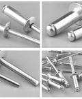 5 Box Aluminum Blind Rivet Assortment Kit Pop Rivets For Boat Duct Home Repair With Quick Tool Application And Strong Vibration Resistant Mechanical Hold, aluminum rivets