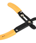 Heavy Duty Wire Stripper With Adjustable Blade For Home Appliance Wiring, black and yellow pliers with ergonomic grips.
