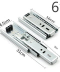 Two Pack Small Drawer Slides 4In 6In 8In Steel Ball Bearing Cabinet Rails With Removable Rails For Mini Drawers Smooth Glide Hardware Durable